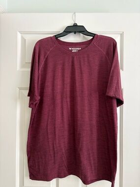 Men's Korsa by Roadrunner Sports Burgundy Heathered Short Sleeve Crew Tee
